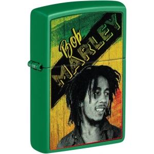 Bob Marley Grass Green Matte Design Zippo Lighter
