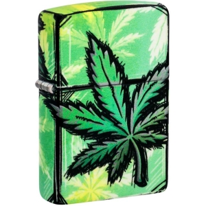 Glowing Leaves Glow-in-the-Dark Design Zippo Lighter