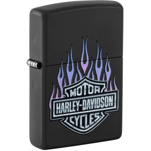 Harley Davidson Bar & Shield Black Matte Zippo Lighter
