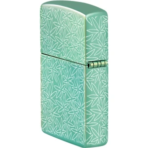 Atomic Cannabis High Polish Green 360 Design Zippo Lighter
