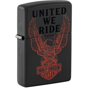 Harley-Davidson United We Ride Black Matte Zippo Lighter