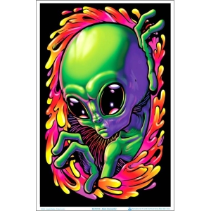 Alien Encounter Blacklight Poster - 23" x 35"