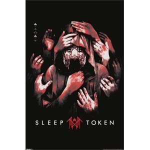 Sleep Token - Grabbing Hands Red Music Poster - 22.375" x 34"