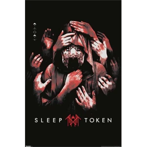 Sleep Token - Grabbing Hands Red Music Poster - 22.375" x 34"