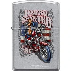 Lynyrd Skynyrd Classic Street Chrome - Black Ball Exclusive Zippo Lighter