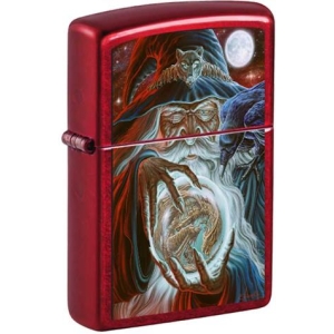 Ed Beard Wizard Candy Apple Red  Zippo Lighter - Black Ball Corp Exclusive