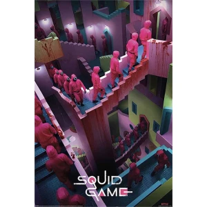 Squid Games Crazy Stairs Poster 24" x 36"