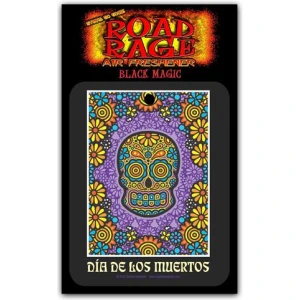 Day of the Dead Road Rage® Auto Air Freshener - Black Magic Fragrance