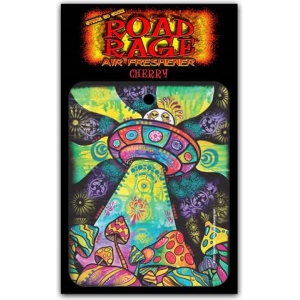 Alien Space Ship by Dean Russo Road Rage® Auto Air Freshener - Cherry Fragrance