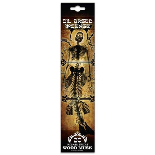 Skeleton Fish Alchemy Incense - Wood Musk Fragrance (1pk - 20 Sticks)