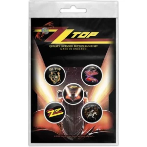 ZZ Top Eliminator Button Set (Pack of 5)