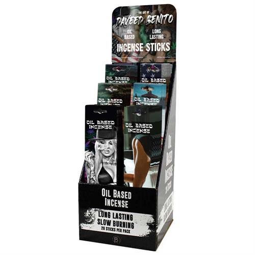 Daveed Benito Incense Display - 48pk - 8 Each Design/Scent