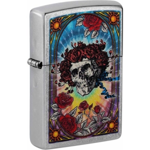 Grateful Dead Skull & Roses Street Chrome Zippo Lighter