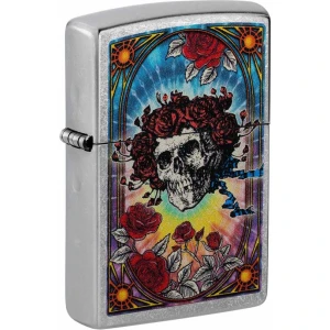 Grateful Dead Skull & Roses Street Chrome Zippo Lighter