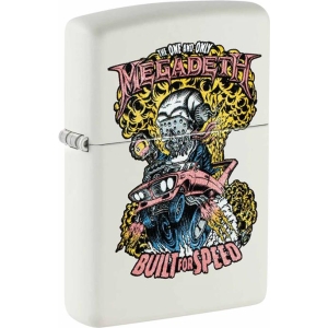 Megadeth White Matte Zippo Lighter