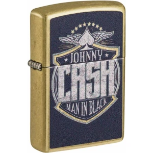 Johnny Cash Man in Black Street Brass Zippo Lighter
