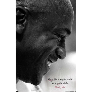 Michael Jordan - Always Positive Inspirational Poster - 22.375" x 34"