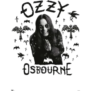 Ozzy Osbourne - Raven, Bat and Crosses - Music Poster - 22.375" x 34"