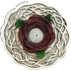 Rose Round Polyresin Incense Burner