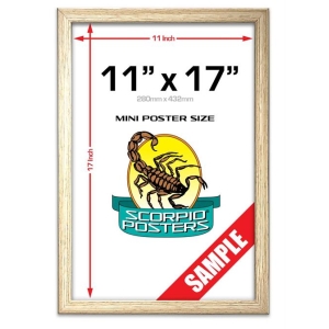 11" x 17" MDF Poster Frame - Natural Wood Color