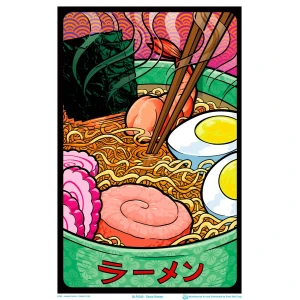 Doom Ramen Flocked Blacklight Poster