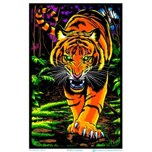 On the Prowl Tiger Blacklight Poster Image