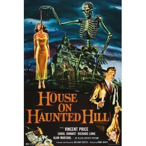 House on Haunted Hill Retro Movie Poster Image